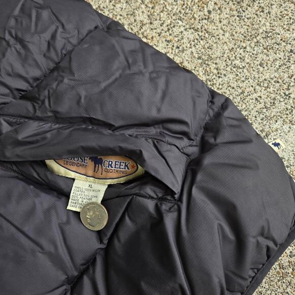 Vtg 90s MOOSE CREEK Plain Earthtone Outdoors Down Fill Reversible Puffer Vest XL - Picture 5 of 7